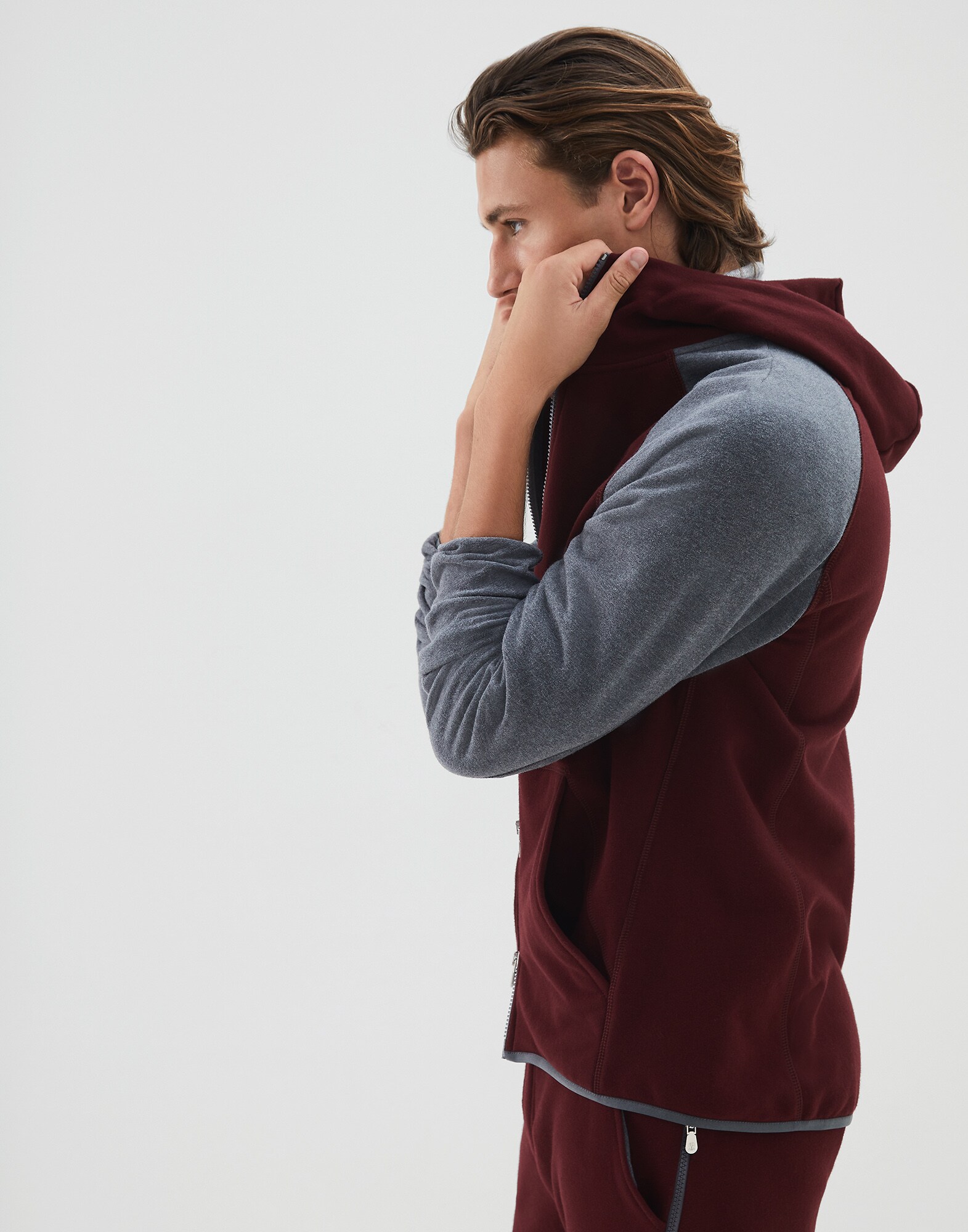 Sweatshirt Amaranth Red Man 4 - Brunello Cucinelli