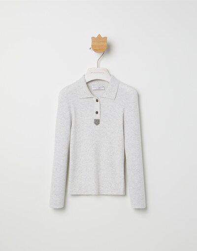 Polo-style sweater White Girl - Brunello Cucinelli 
