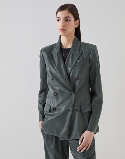 Пиджак из замши Зеленый Женщина -
                        Brunello Cucinelli
                    