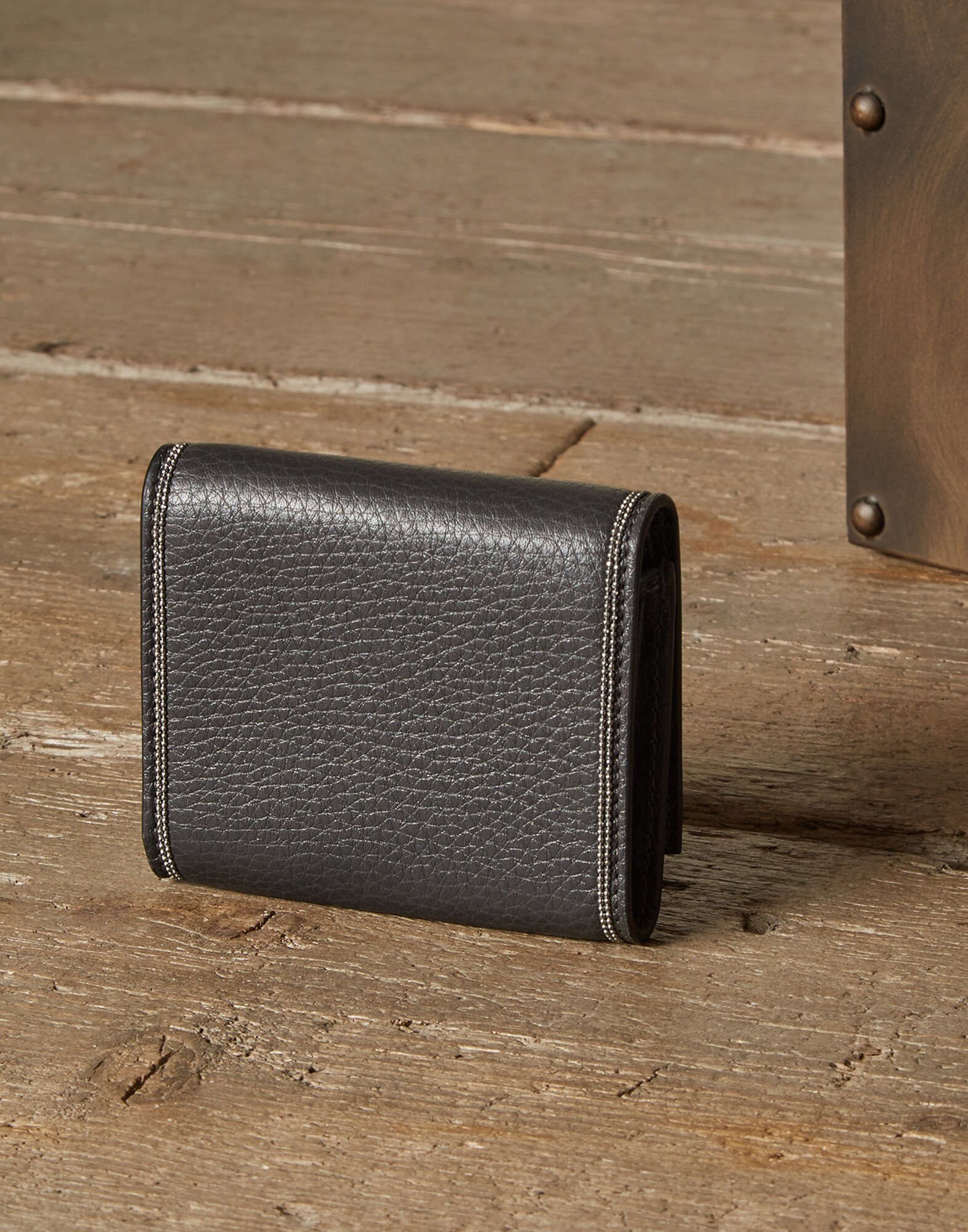Wallet Dark Grey Woman 1 - Brunello Cucinelli