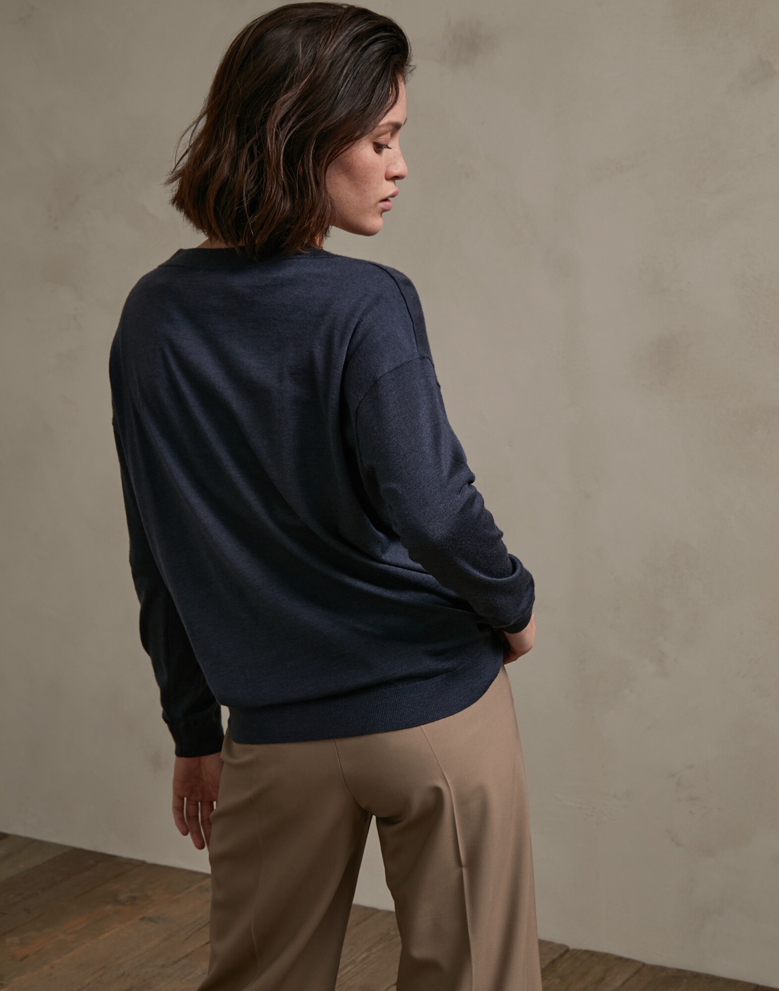 V-neck Sweater - Back view