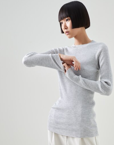 Rib knit sweater Pebble Woman -
                        Brunello Cucinelli
                    