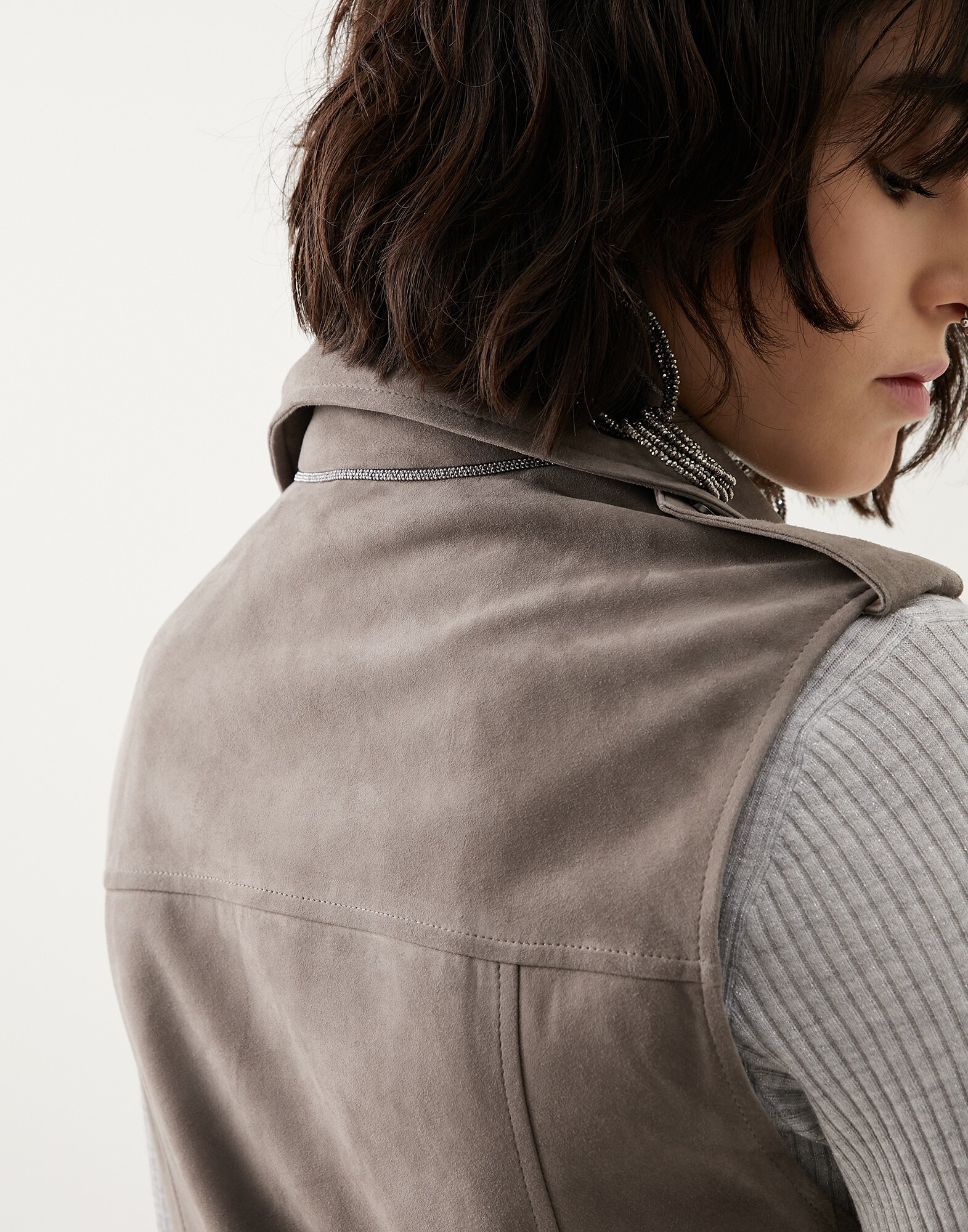 Chaqueta sin mangas Barro Mujer - Brunello Cucinelli