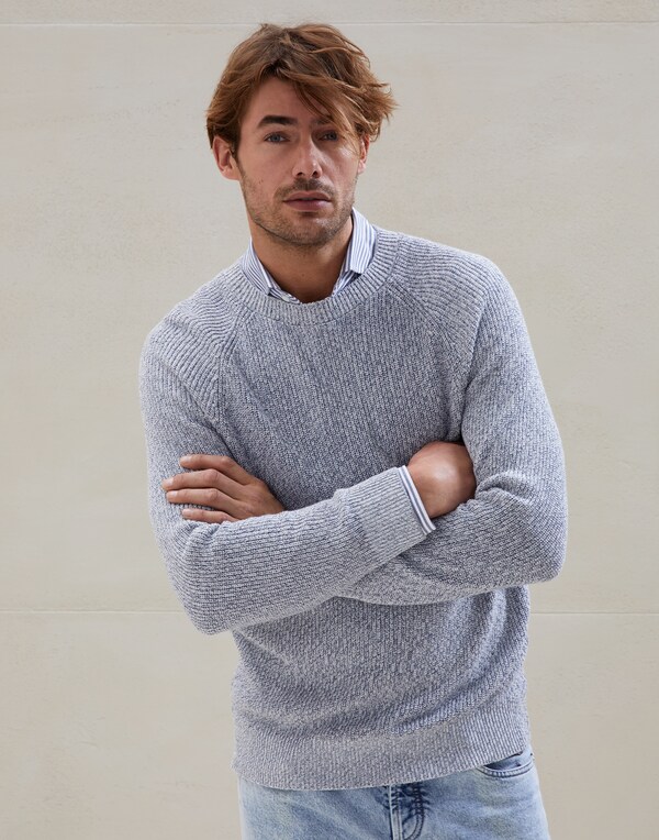 Cotton sweater Azure Man - Brunello Cucinelli 