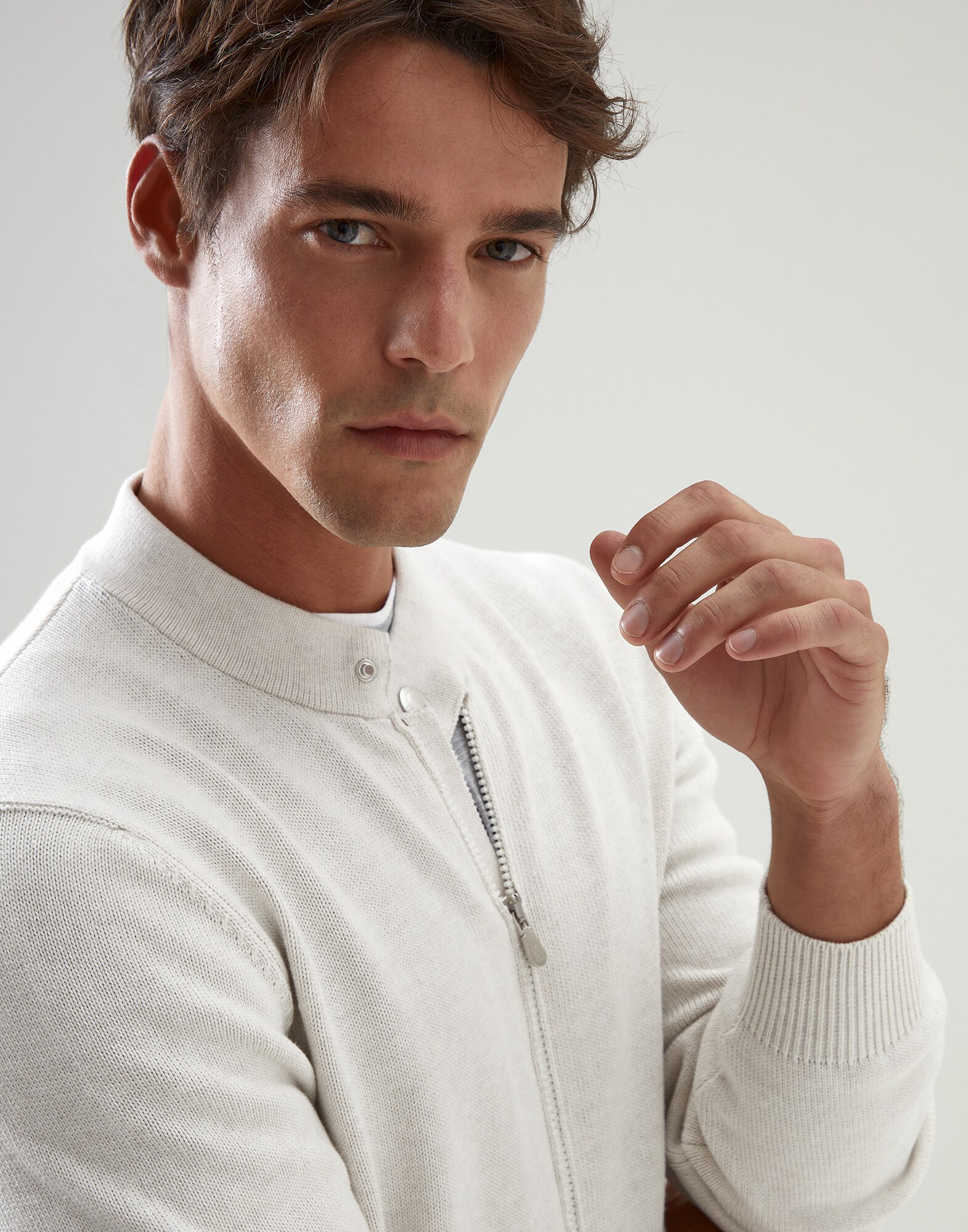 Zip-front Cardigan - Detail view