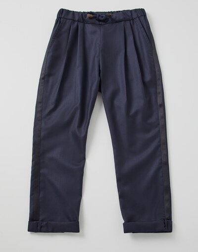 Tuxedo trousers Navy Blue Boy - Brunello Cucinelli 