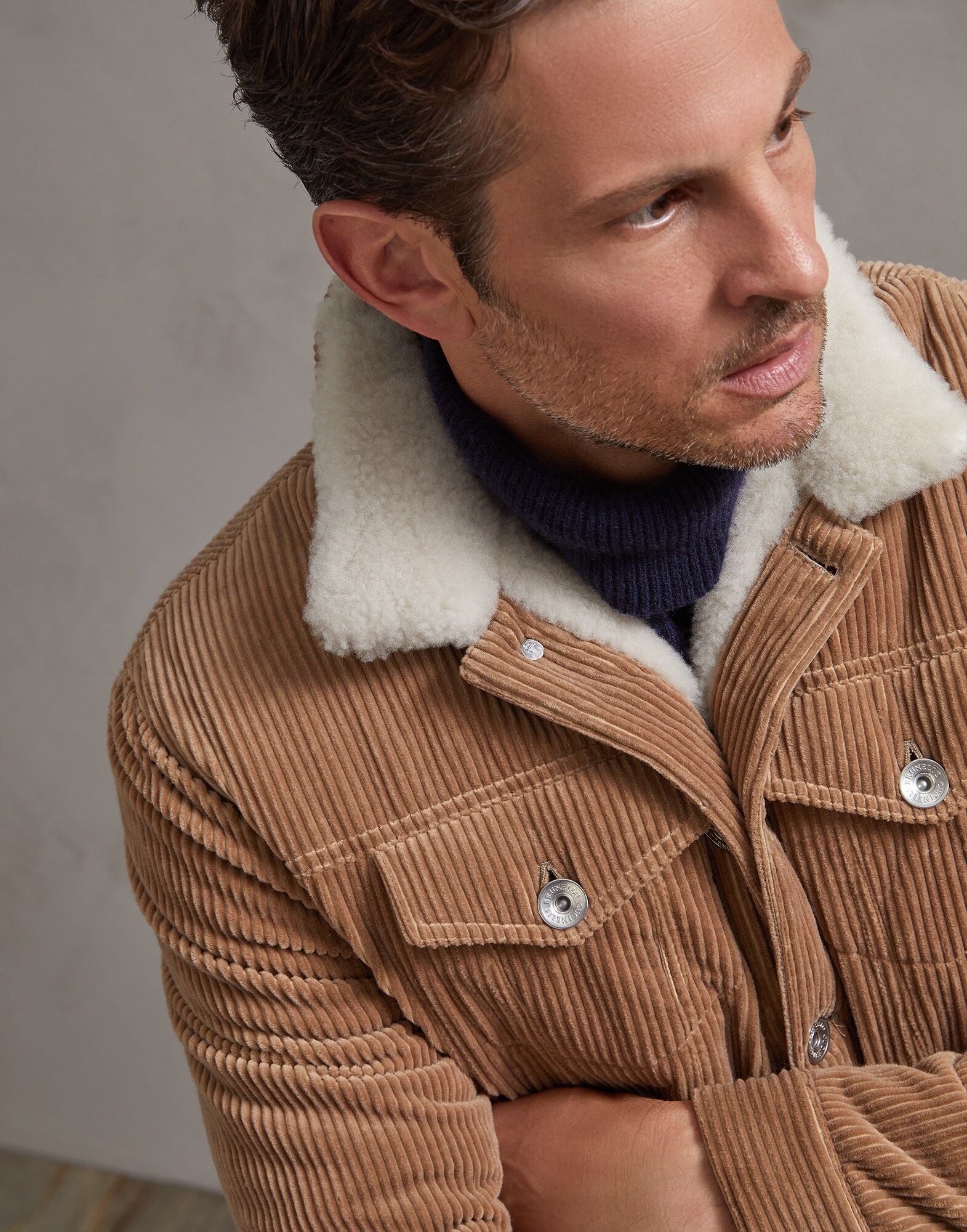 Outerwear Jacket Beige Man 2 - Brunello Cucinelli