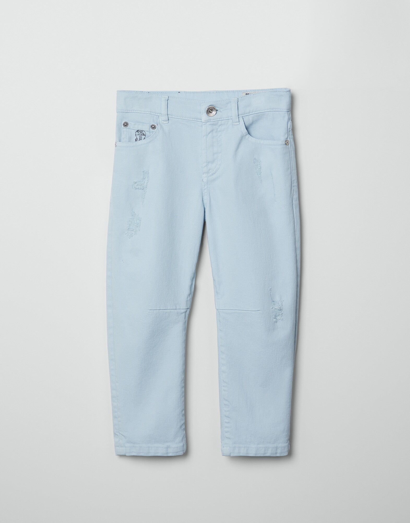 Dyed denim trousers