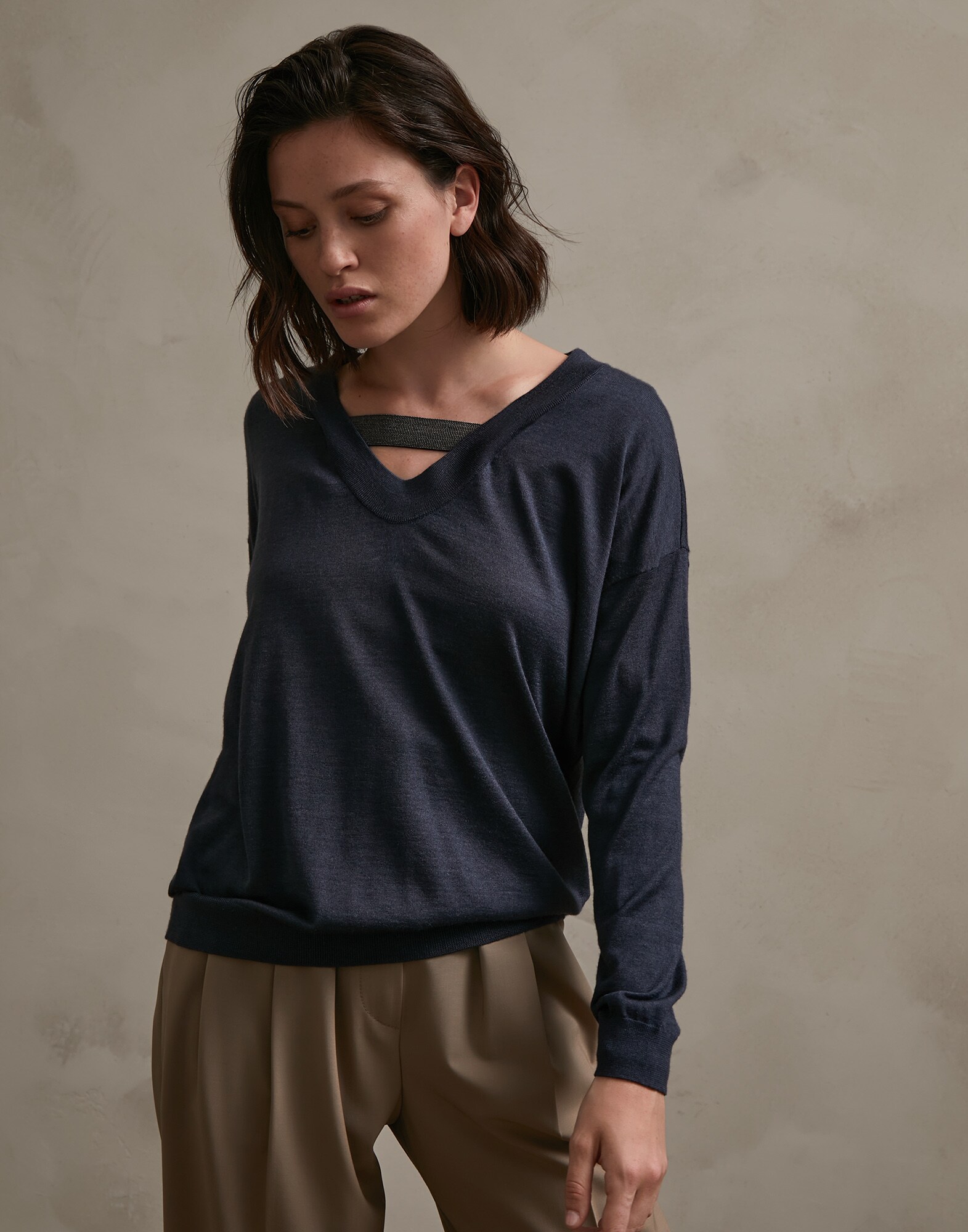 V-neck Sweater - Front view