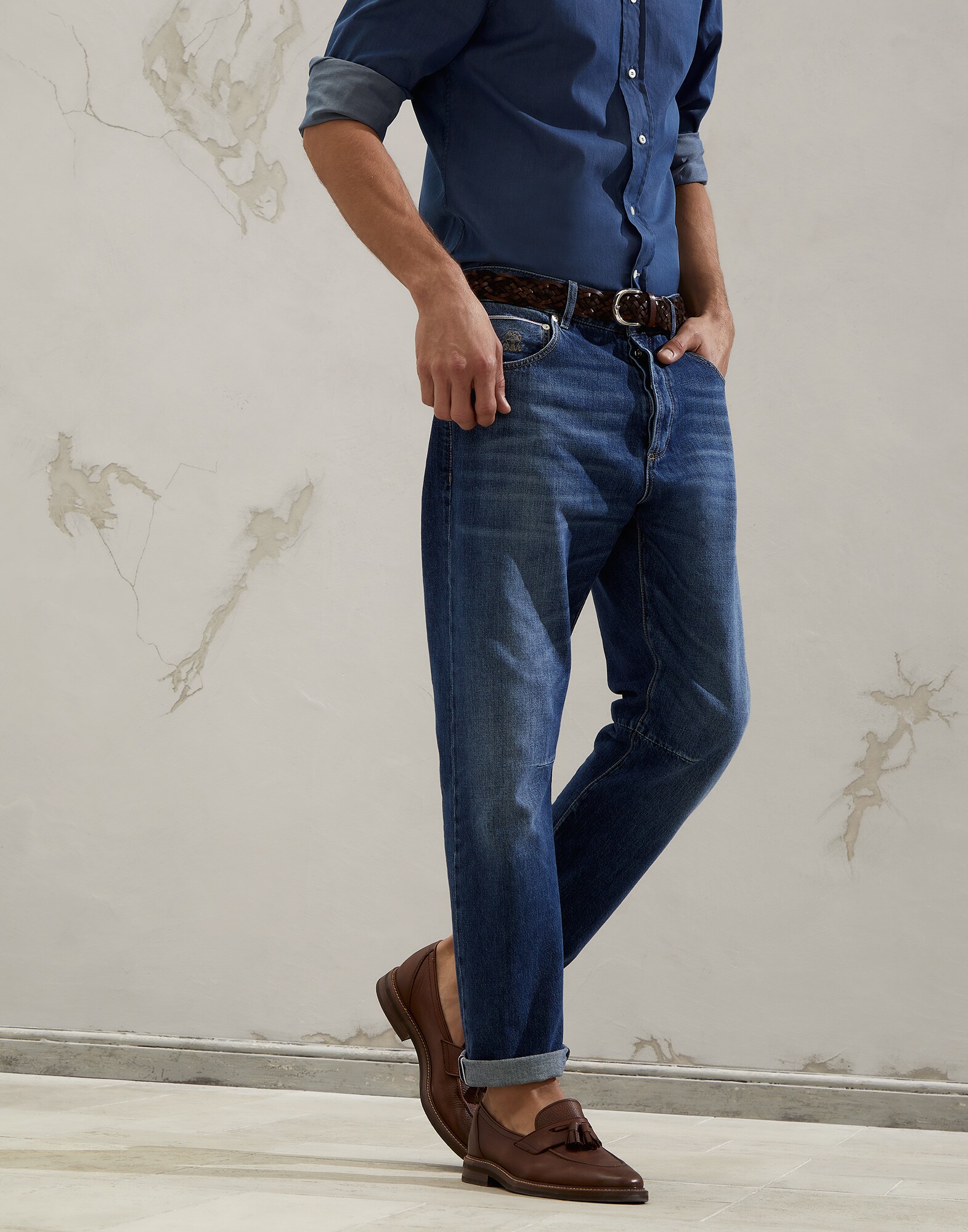 Denim Trousers - Front view
