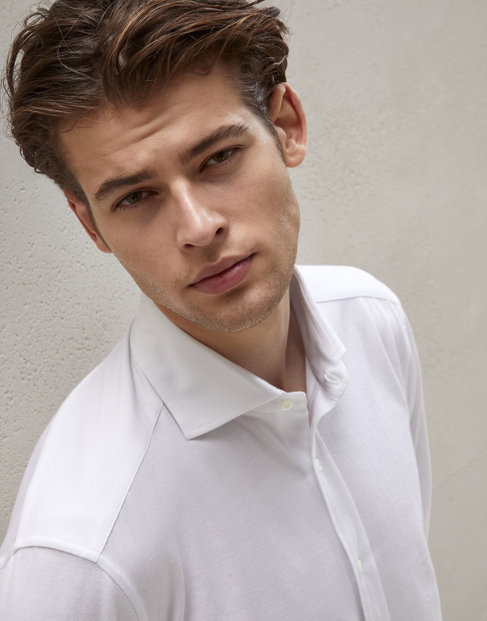 Chemise en coton Blanc Homme - Brunello Cucinelli