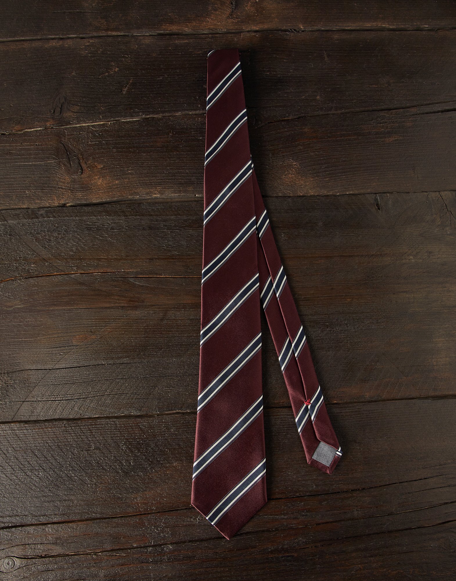 Silk textured stripe tie