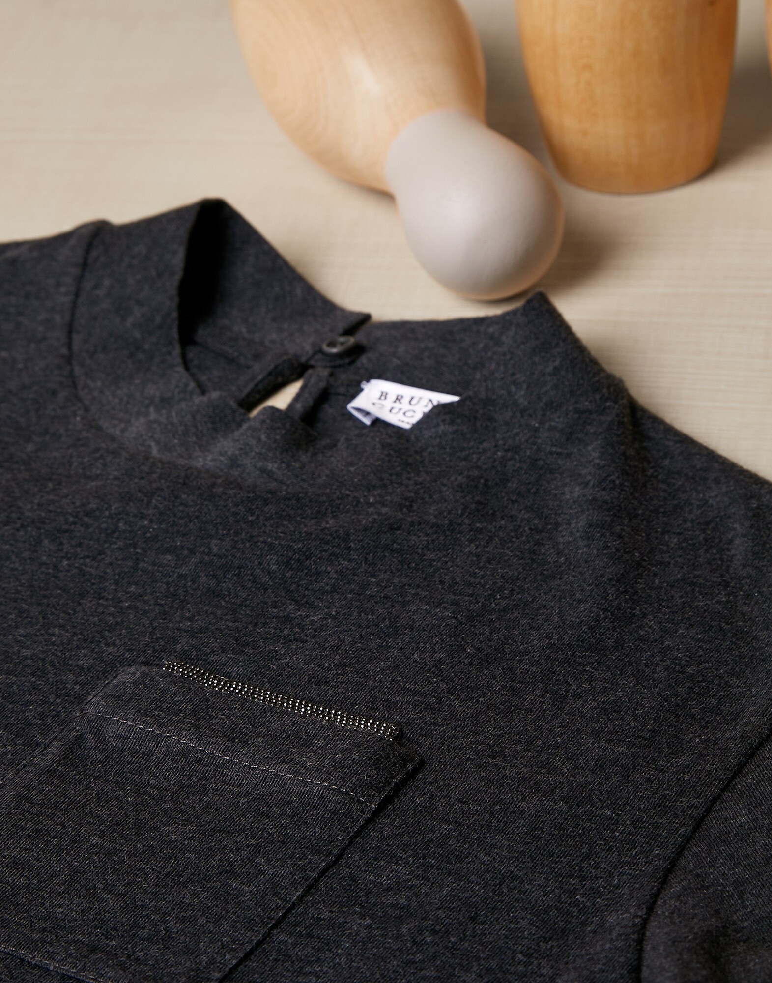 T-Shirt Anthracite Girl 2 - Brunello Cucinelli