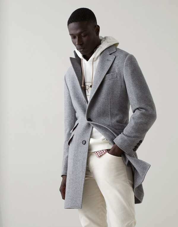 Wool and cashmere coat Grey Man - Brunello Cucinelli 
