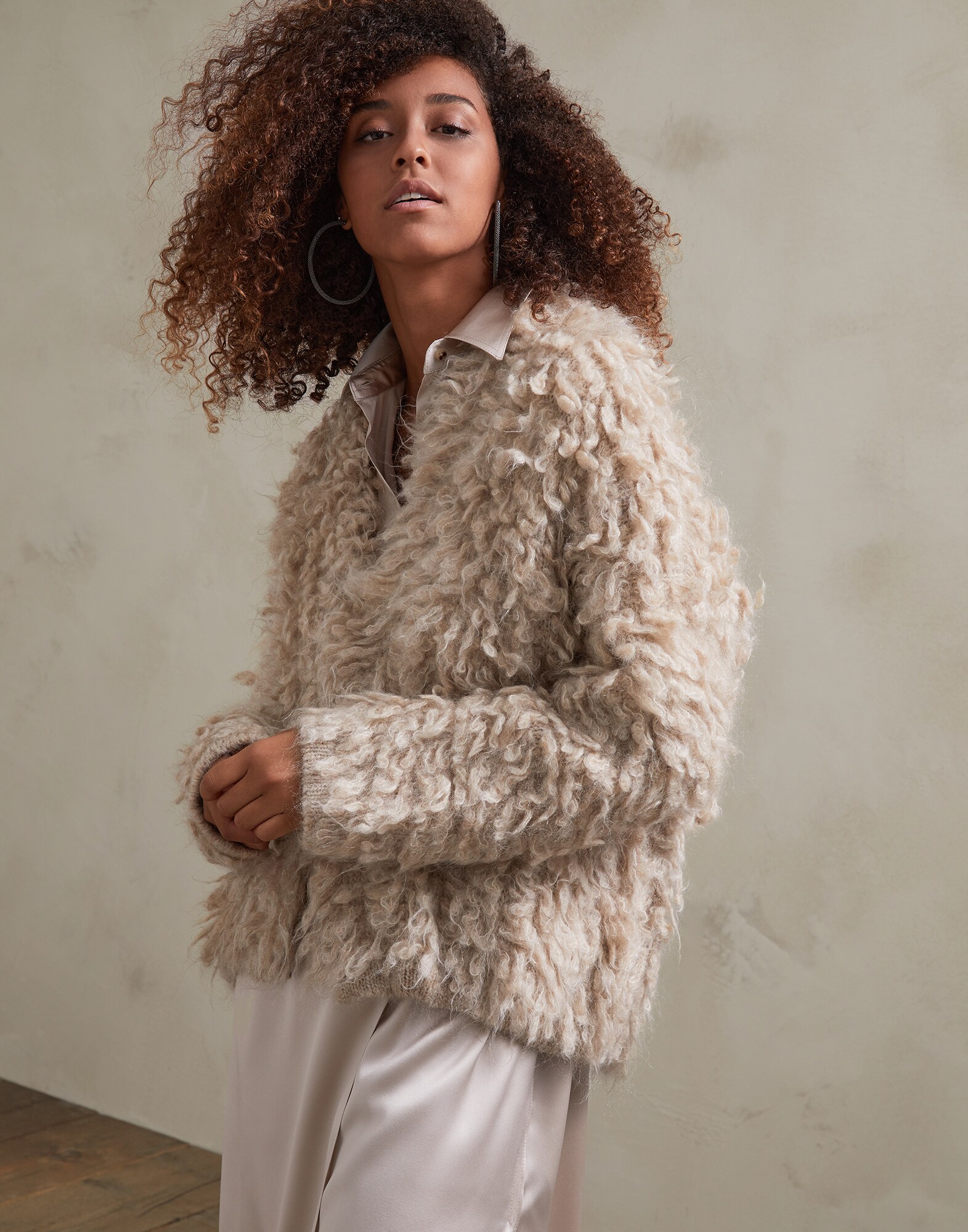 Cardigan Beige Woman 0 - Brunello Cucinelli
