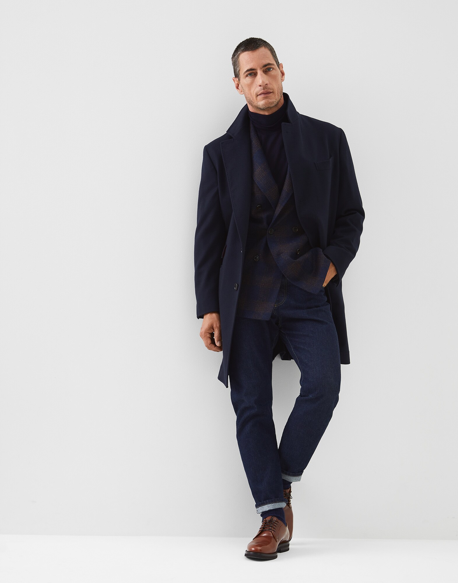 Manteau Bleu Marine Homme 3 - Brunello Cucinelli