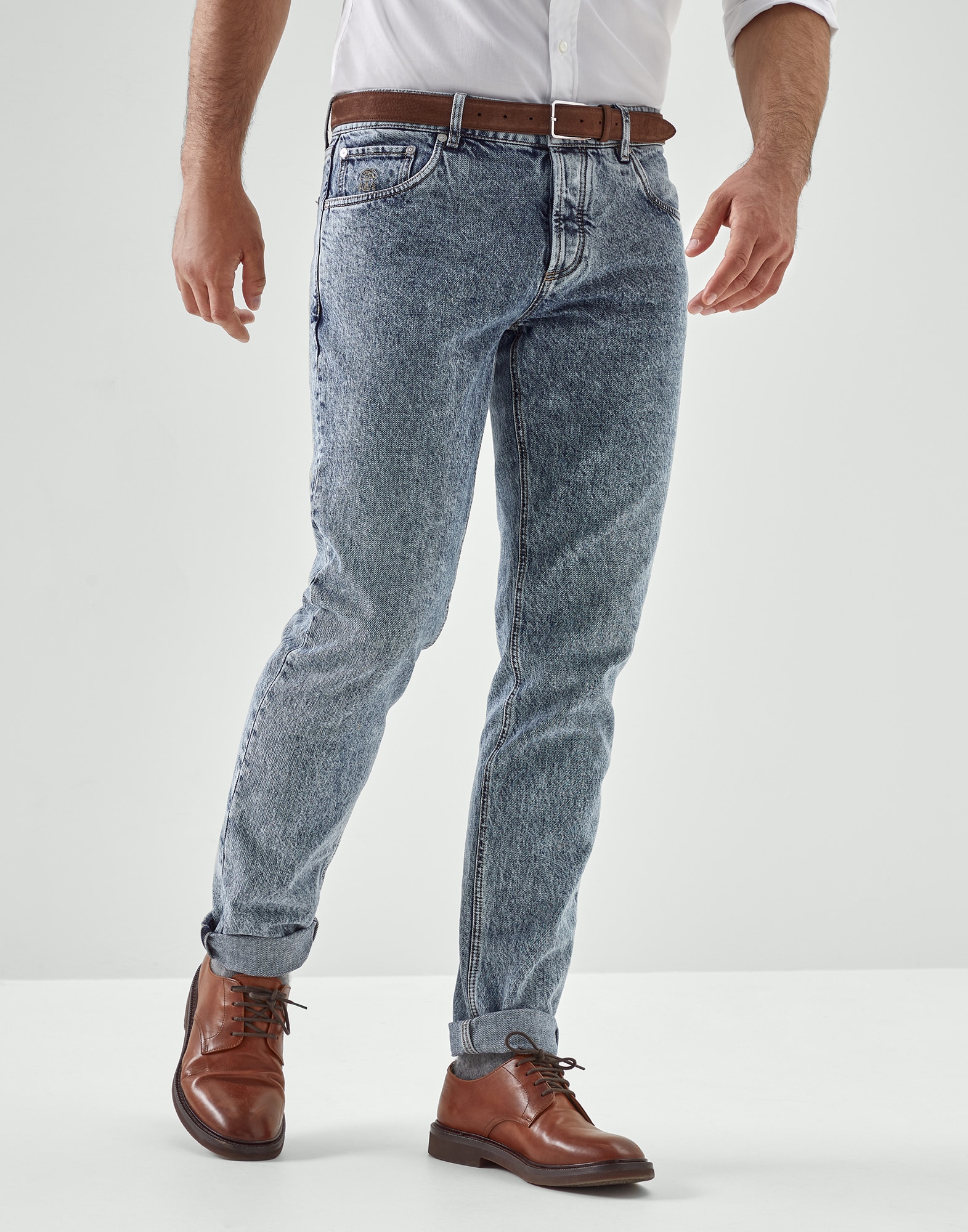 Mens Clothing Jeans Slim jeans Brunello Cucinelli Denim Slim-fit Jeans in Blue for Men 