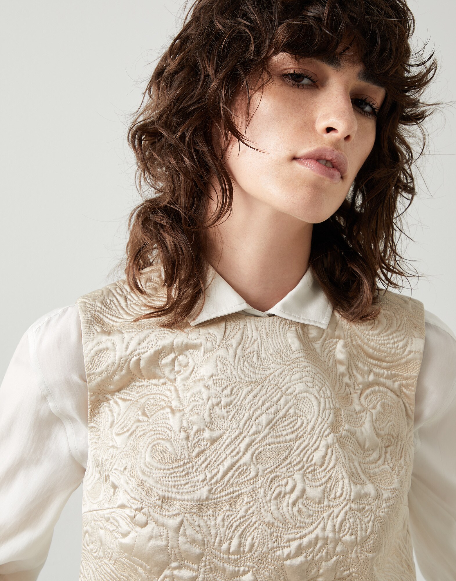 Satin top Lessivè Woman - Brunello Cucinelli