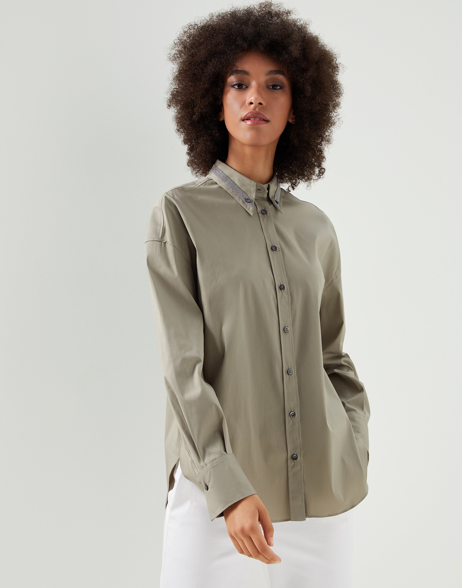 Camisa de algodón Blanco Mujer - Brunello Cucinelli