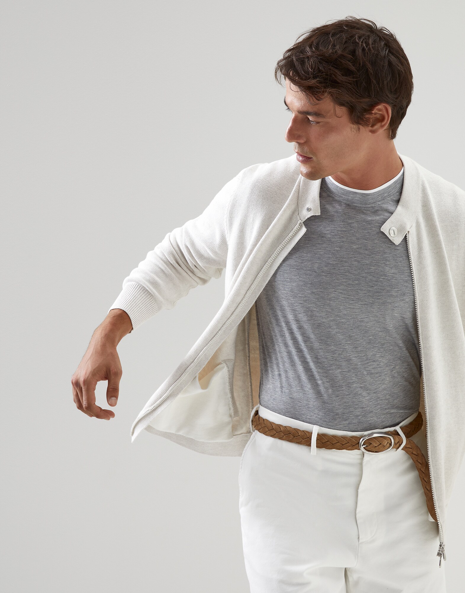 Zip-front Cardigan - Editorial view