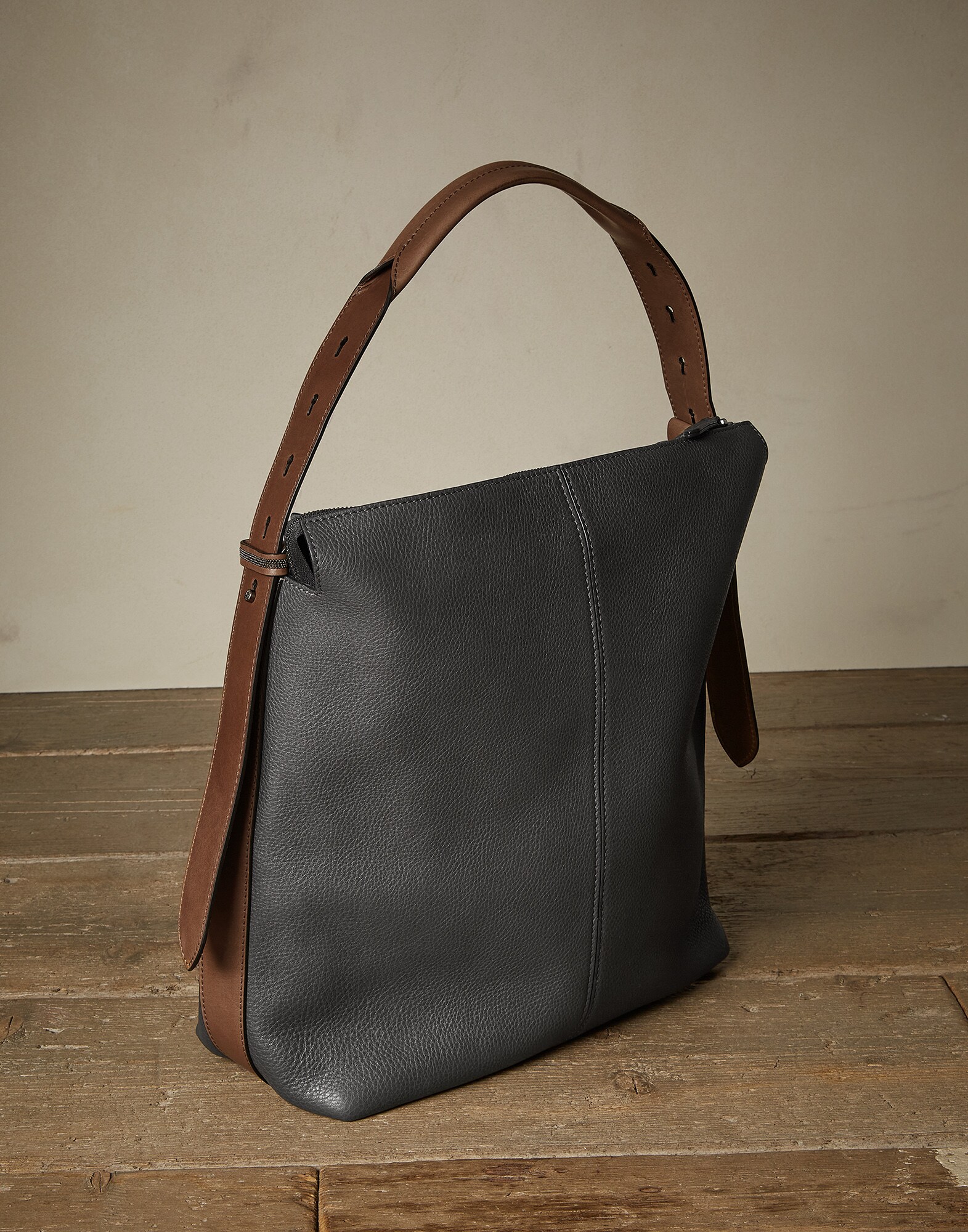 Shopper Bag Dark Grey Woman 2 - Brunello Cucinelli