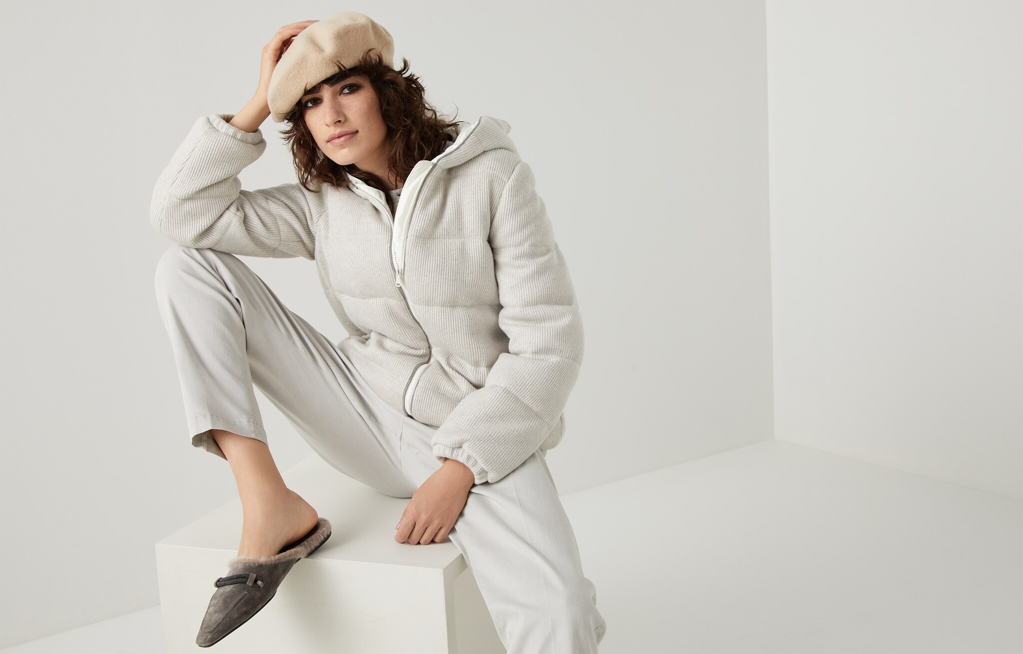 Knit Down Jacket - Horizontal view