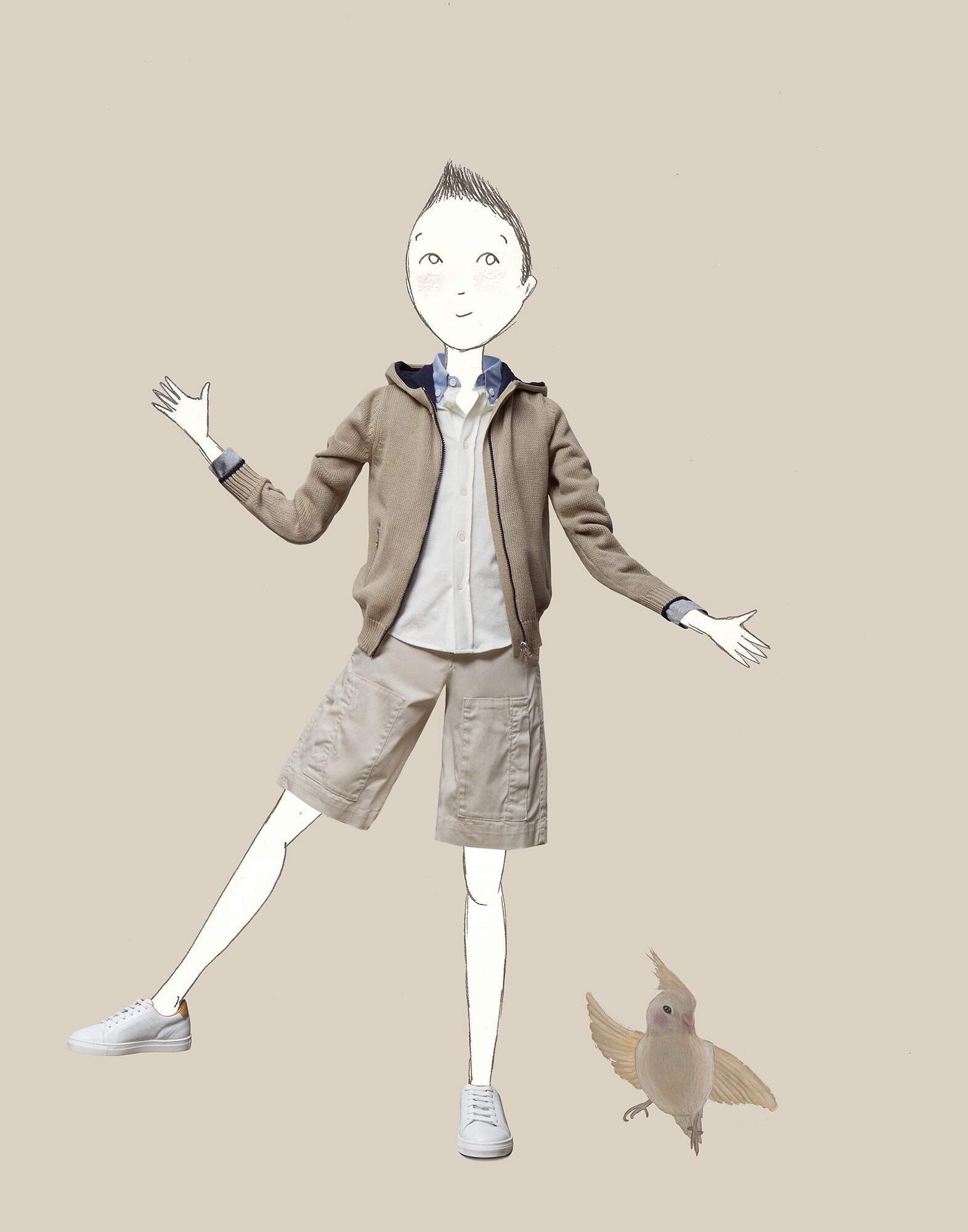 カーディガン ヘーゼルナッツ ボーイズ 3 - Brunello Cucinelli
