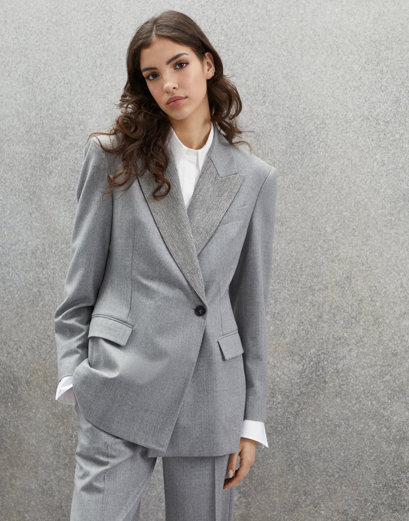 Flannel blazer