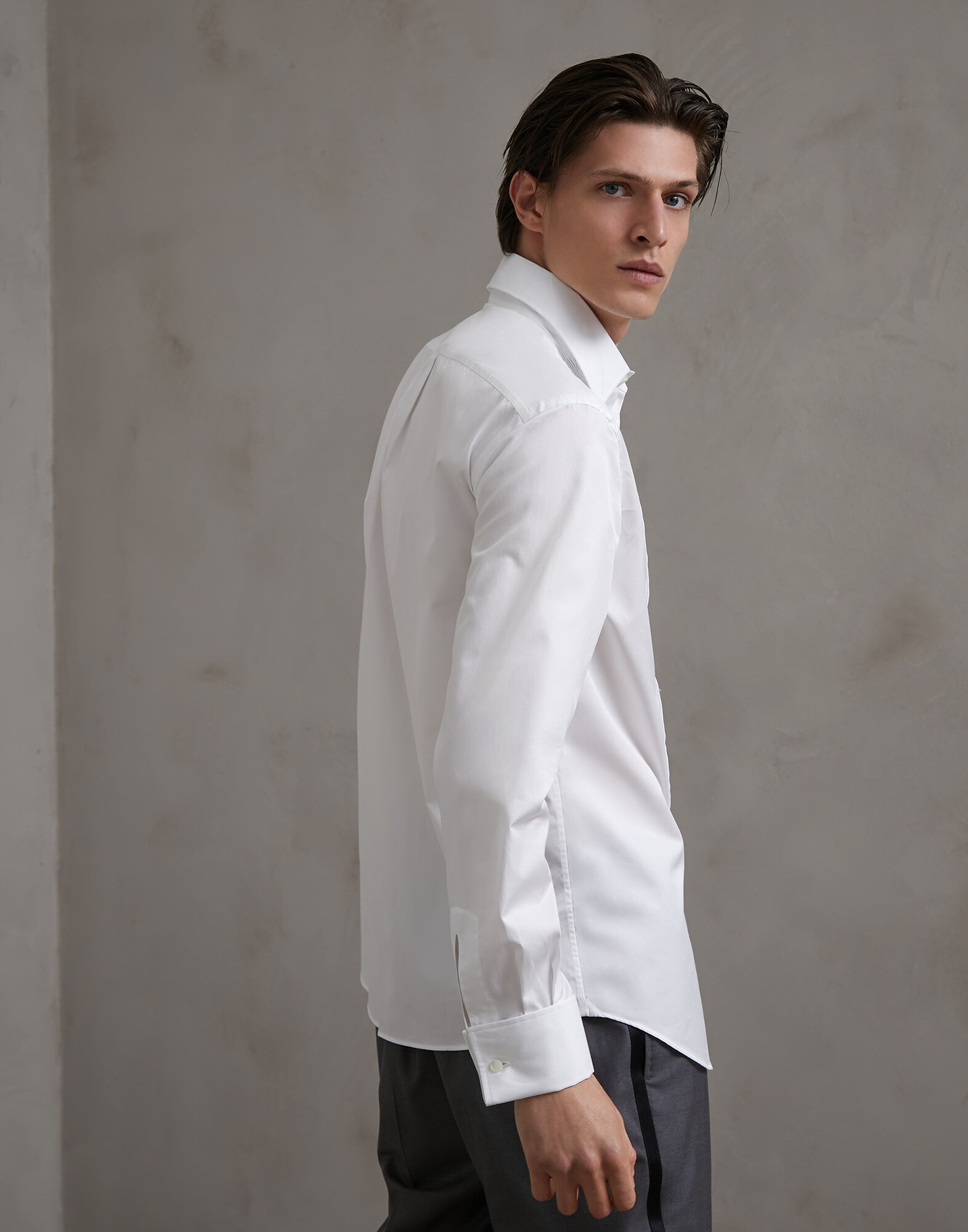 Chemise Smoking Blanc Homme 2 - Brunello Cucinelli