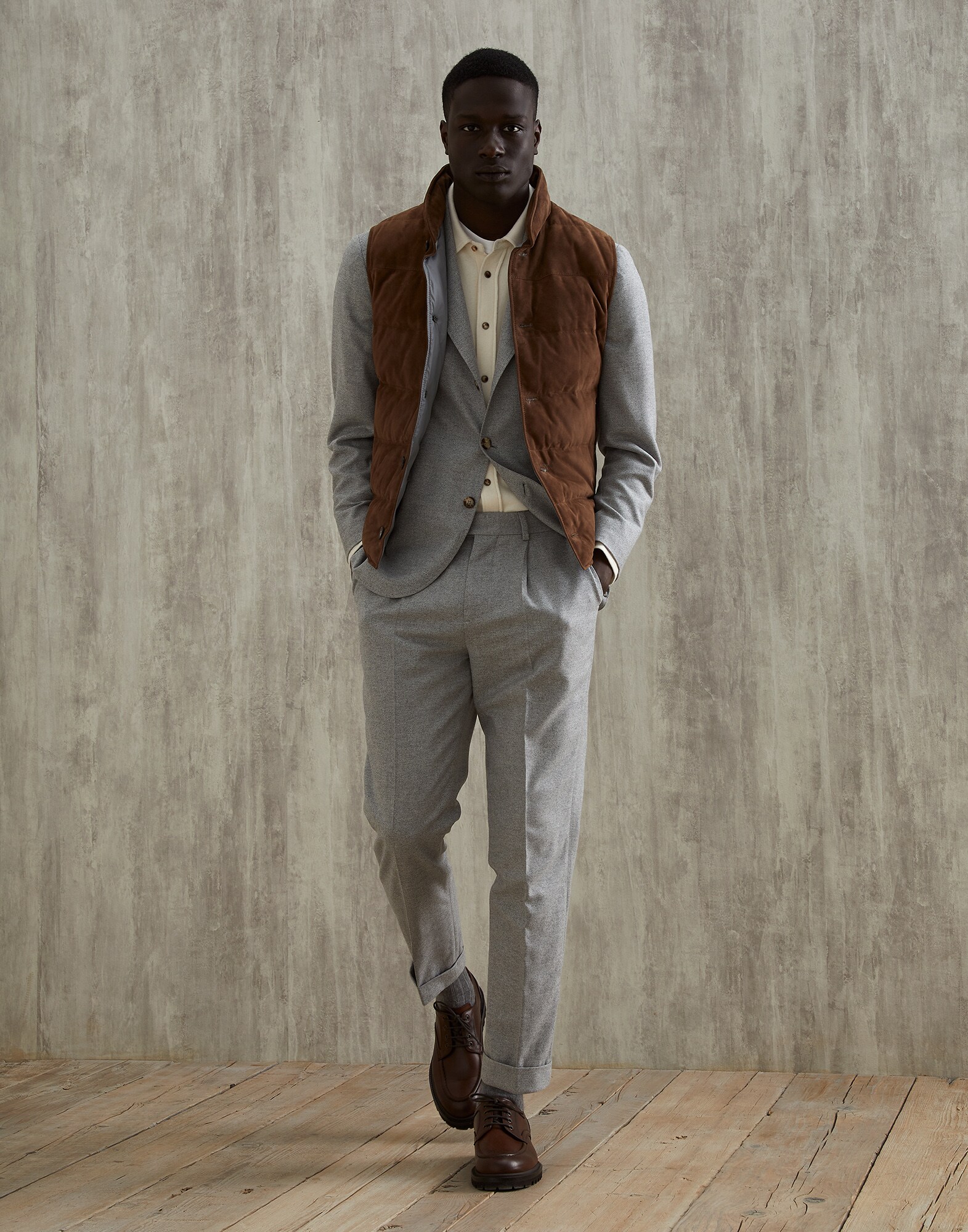 Chaqueta de Botonadura Simple - Vista look completo