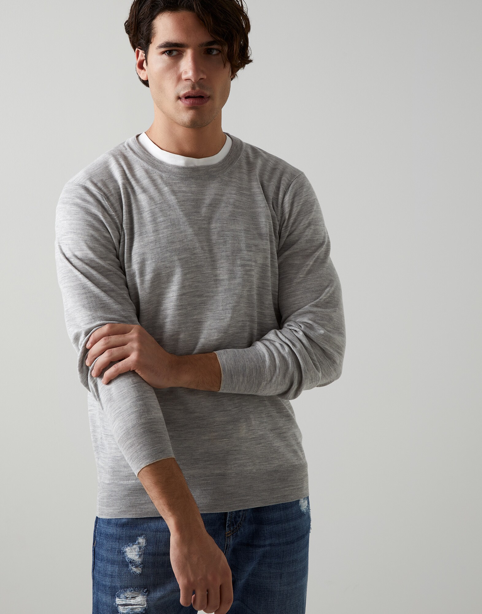 Leichter Pullover Kiesel Herren - Brunello Cucinelli