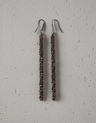 Hematite earrings Rust Brown Woman - Brunello Cucinelli 