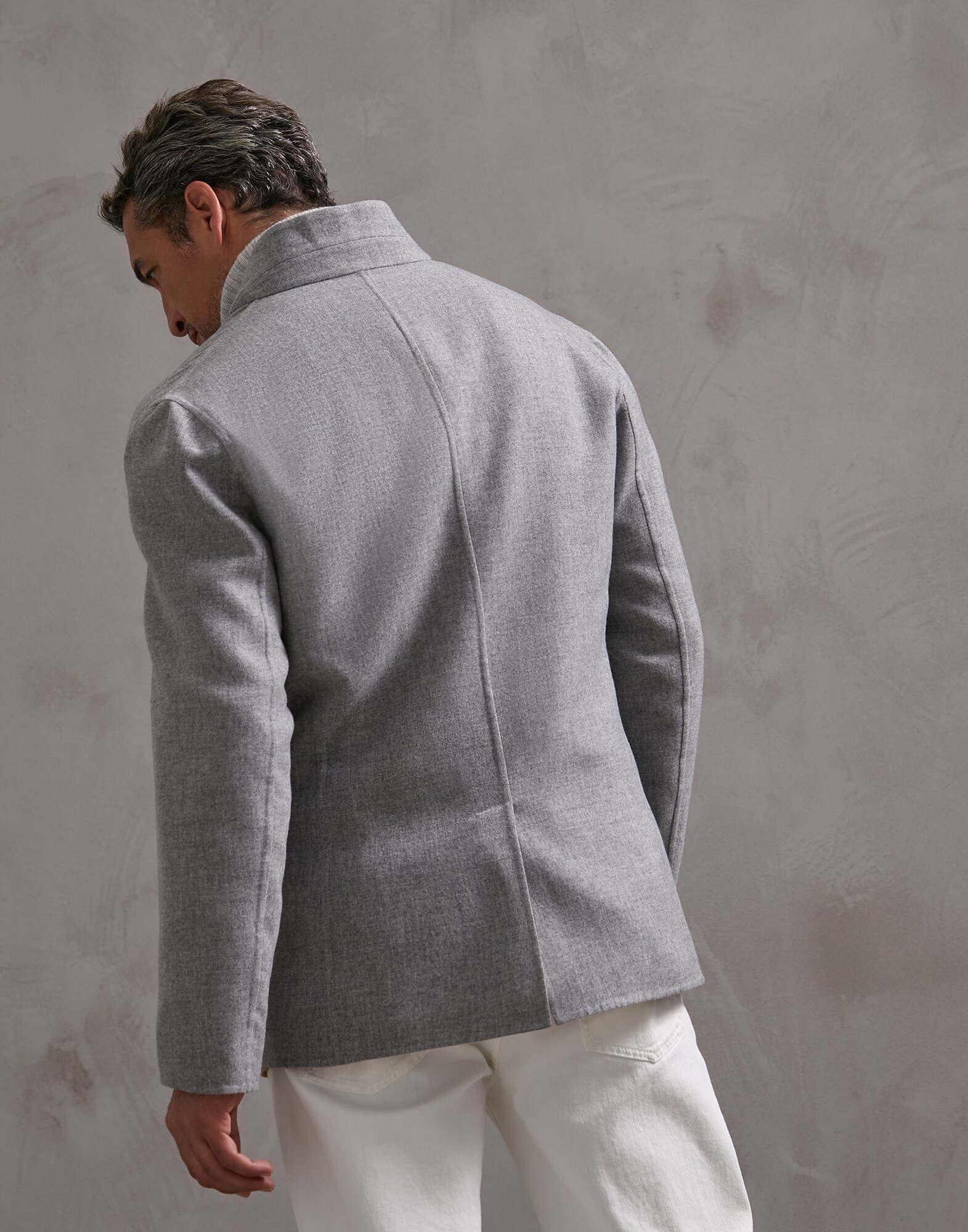 Jacket-style Outerwear Grey Man 2 - Brunello Cucinelli