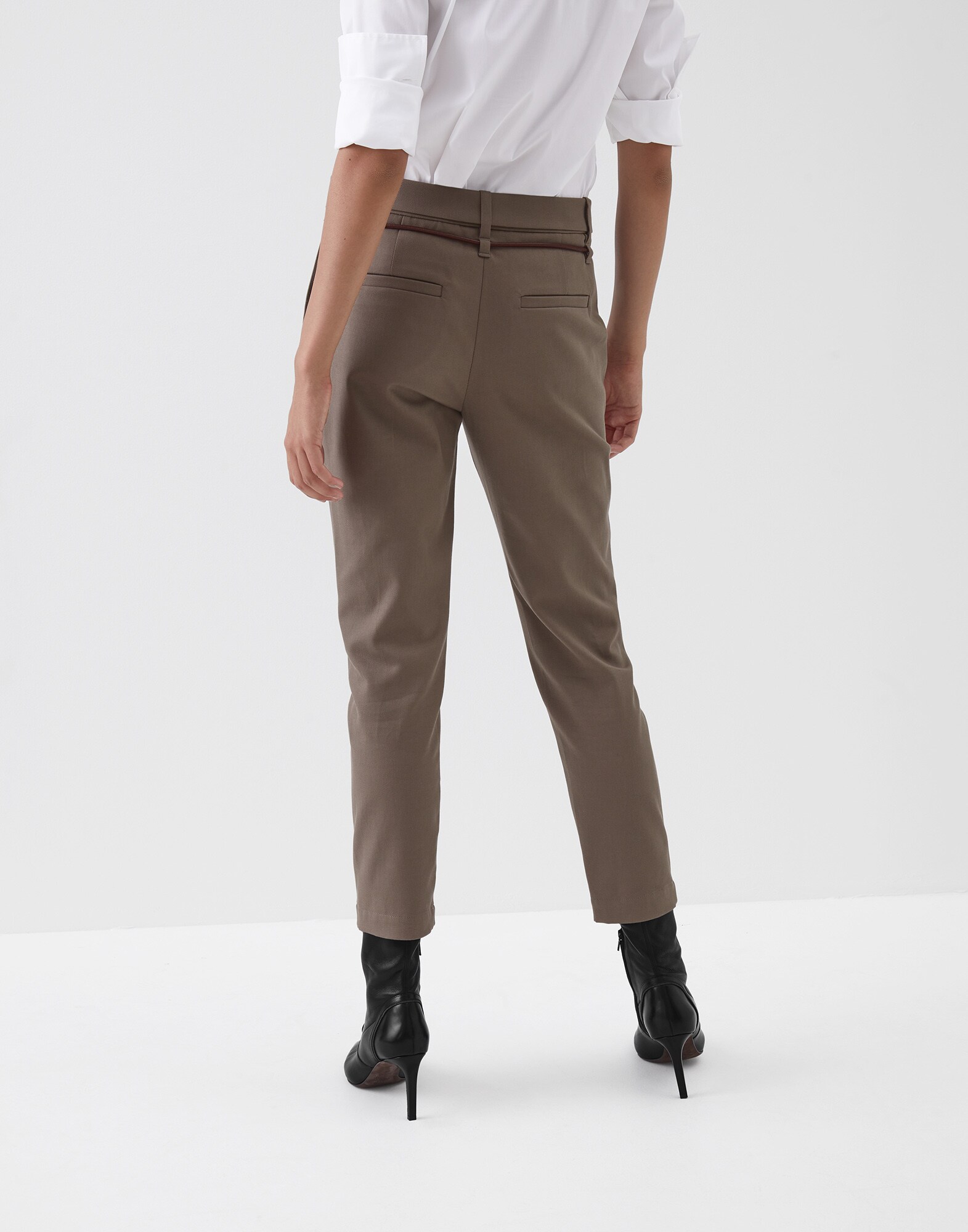 Hose Armeegrün Damen 1 - Brunello Cucinelli