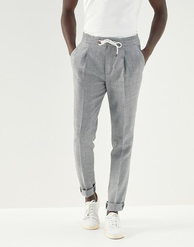 Houndstooth trousers Grey Man -
                        Brunello Cucinelli
                    