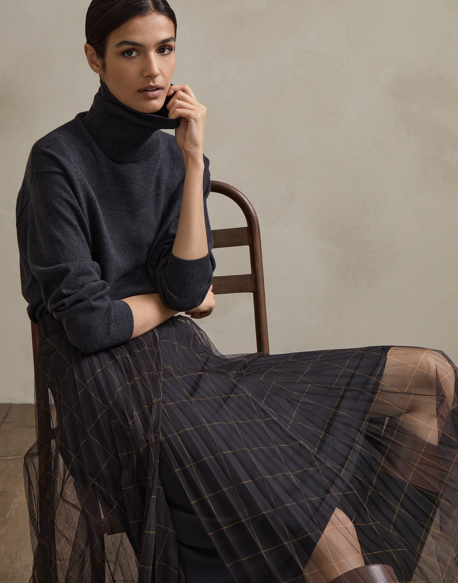 High Neck Sweater - Editorial view