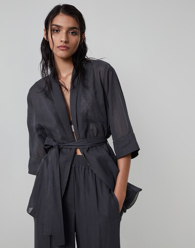 Organza blazer Lignite Grey Woman -
                        Brunello Cucinelli
                    