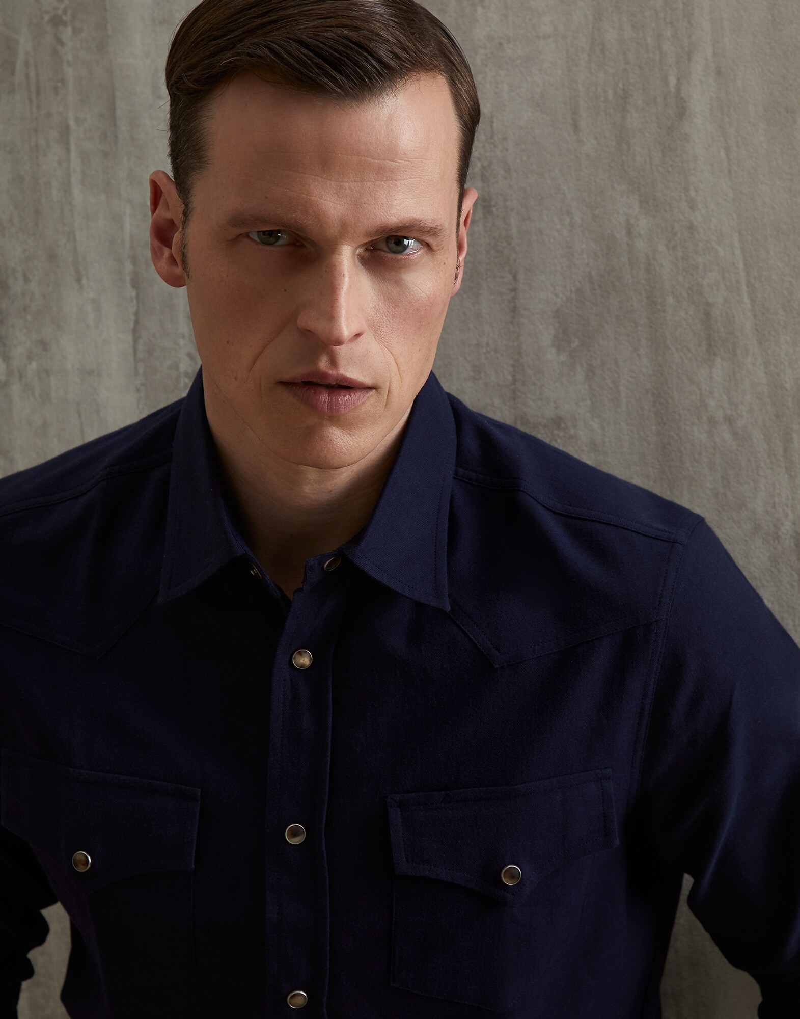 Western shirt Blue Man - Brunello Cucinelli