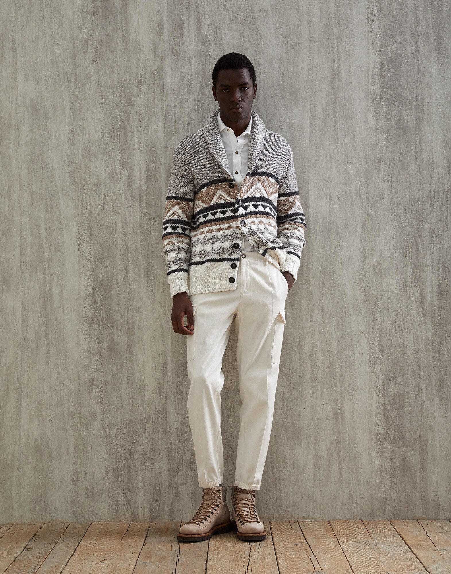 Button-front Cardigan - Full look