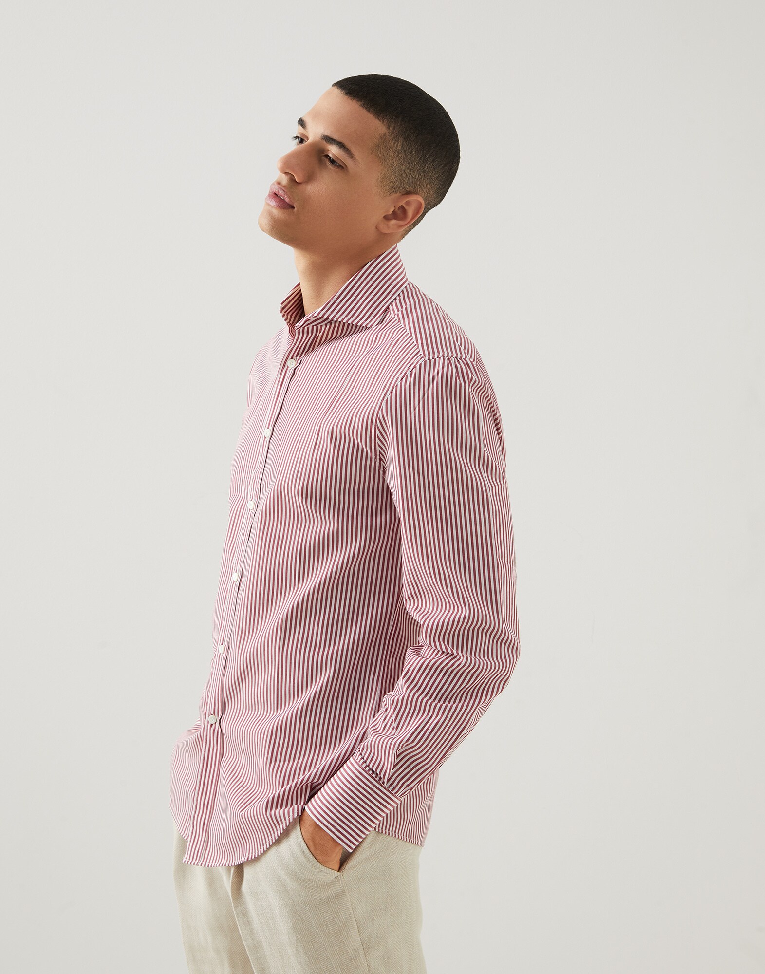 Camisa Cuello Francés - Front