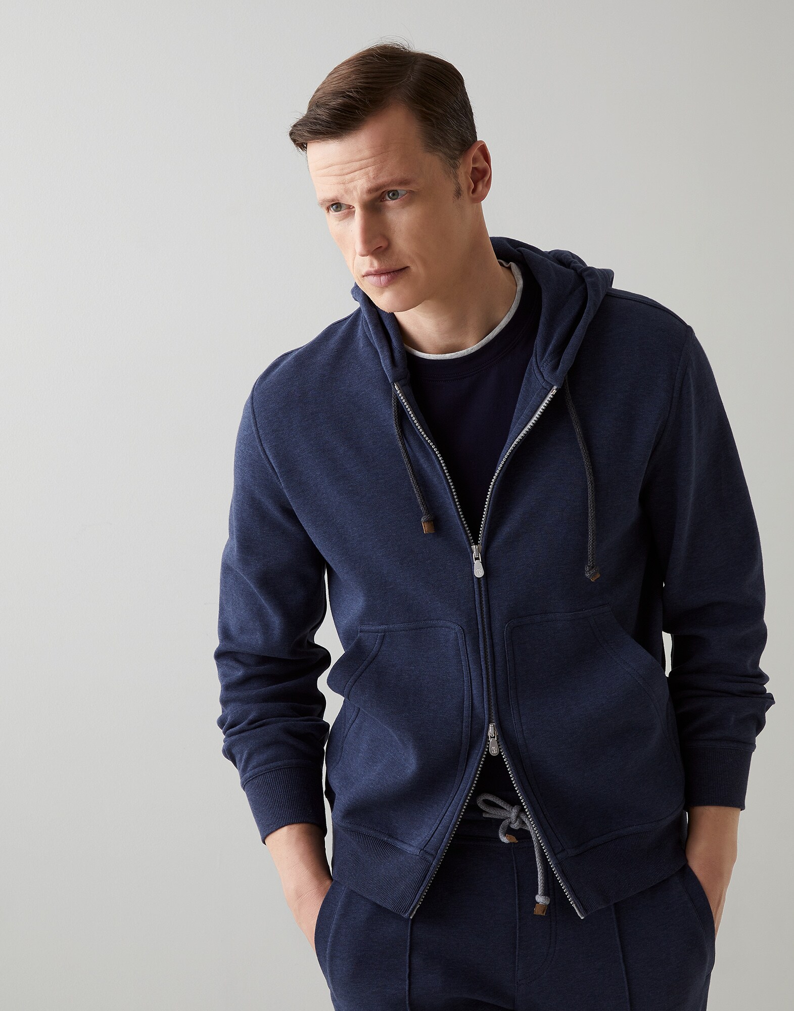 Cotton sweatshirt Cobalt Man - Brunello Cucinelli