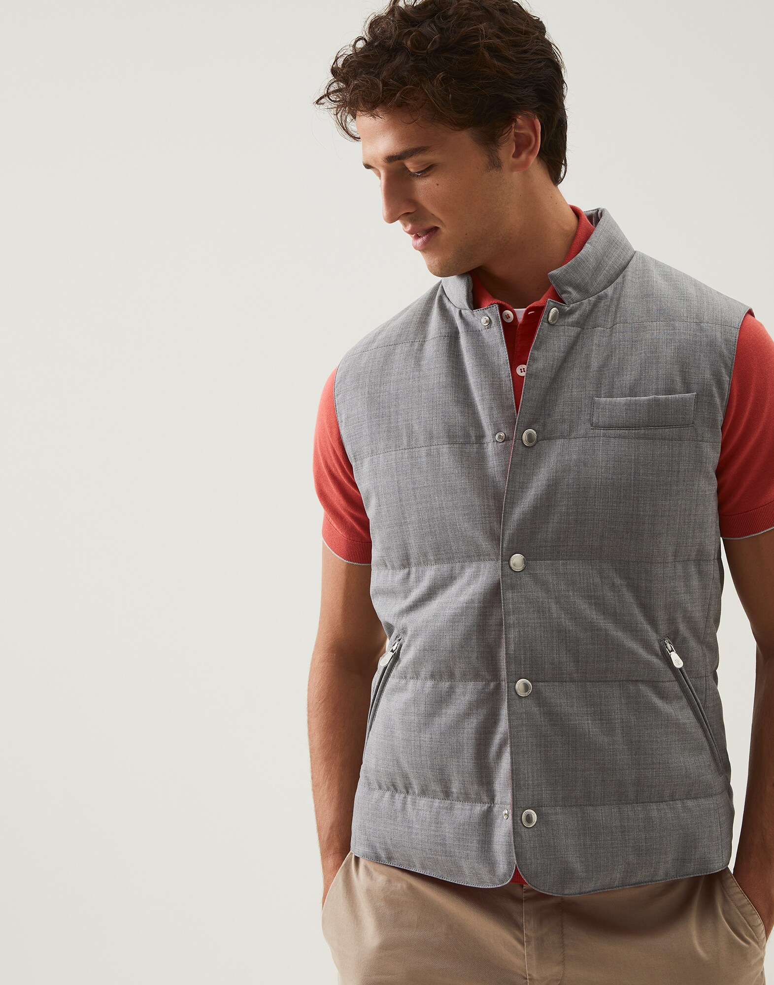 Down Sleeveless Jacket - Front