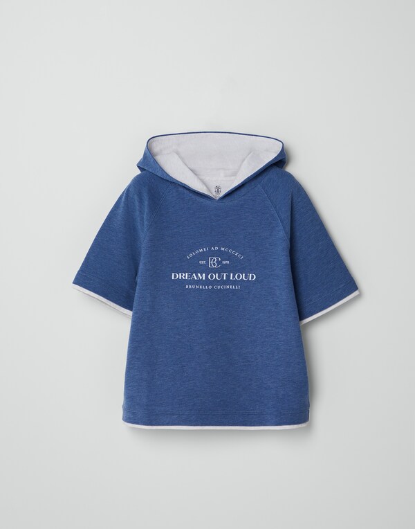 Sweatshirt aus Pikee Blau Jungen - Brunello Cucinelli