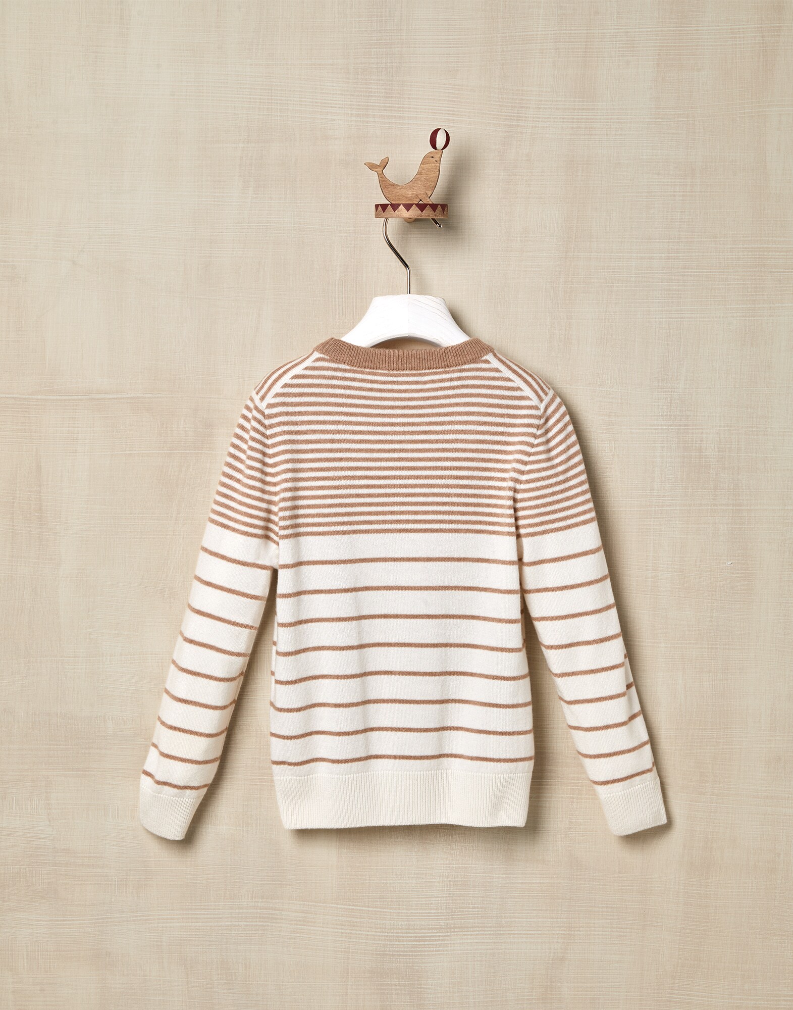 クルーネックセーター キャメル ボーイズ 2 - Brunello Cucinelli
