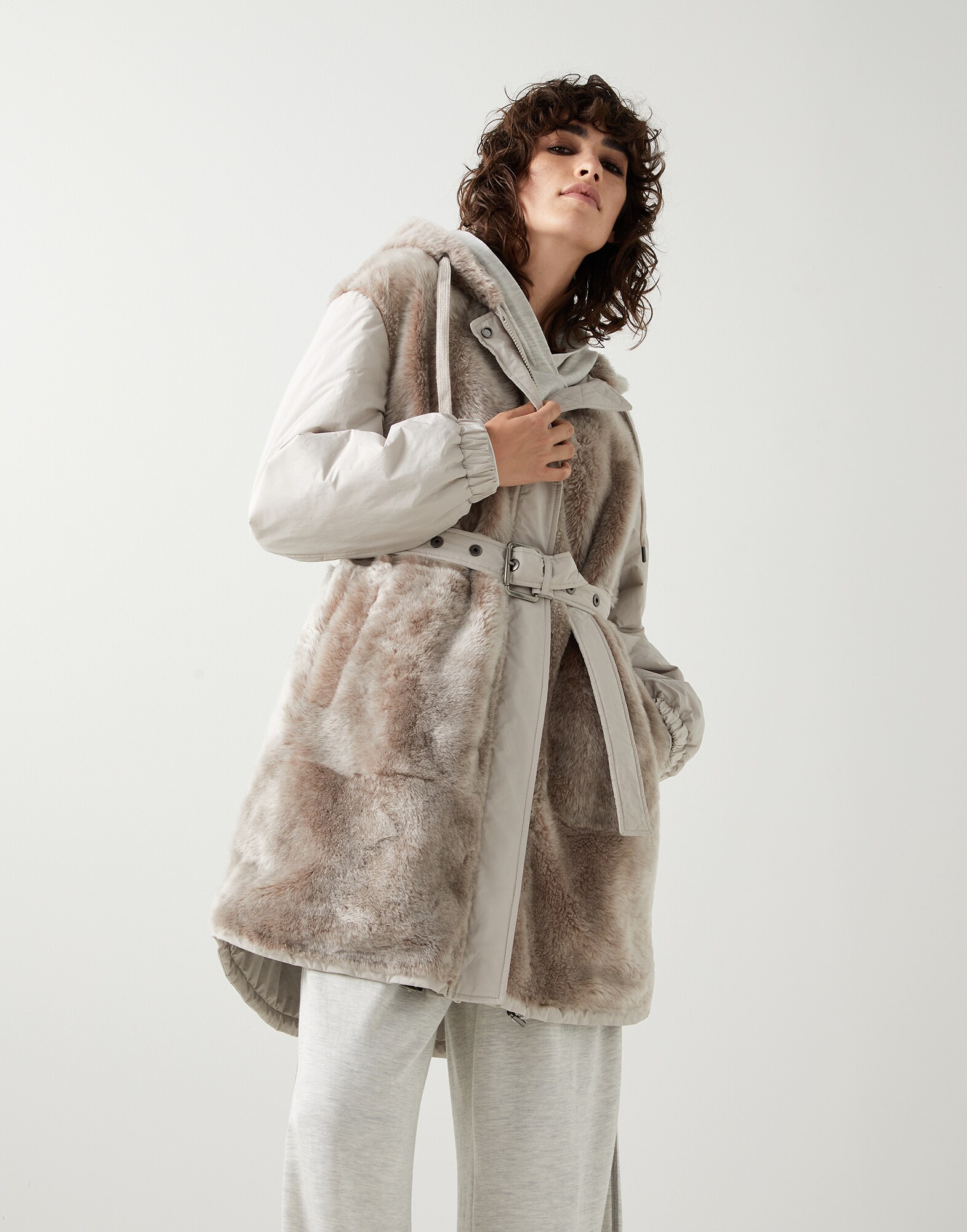 Reversible outerwear Cool Beige Woman - Brunello Cucinelli