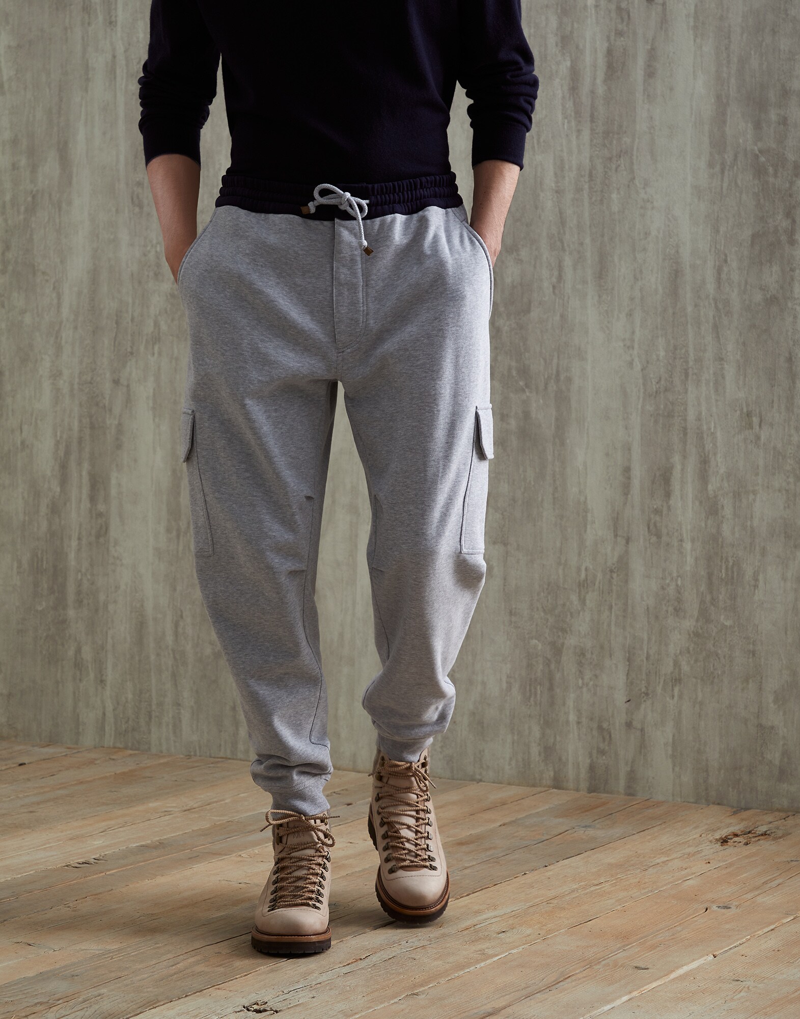 Pantalon à coulisse Gris Homme - Brunello Cucinelli