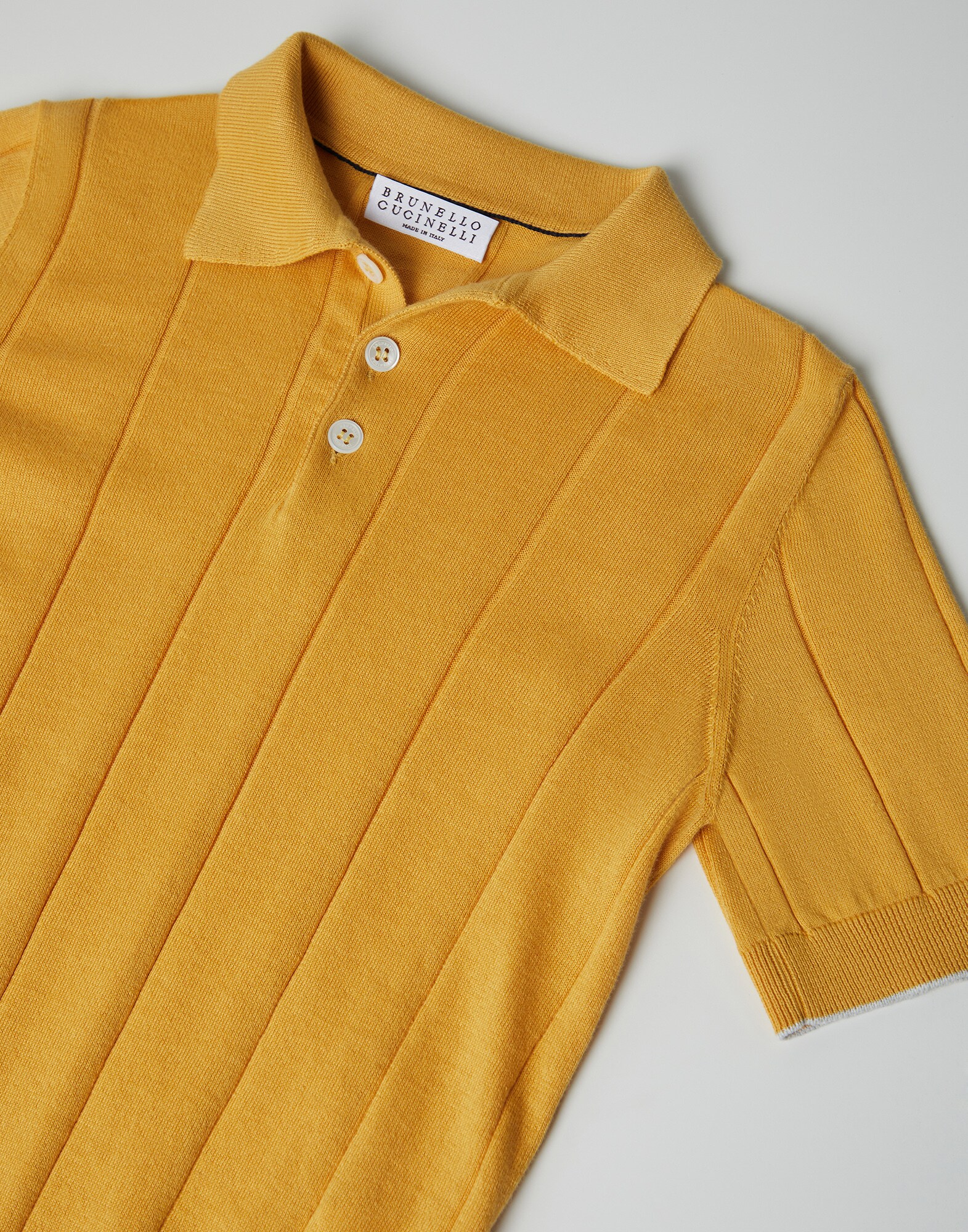 Polo-style sweater Yellow Boy - Brunello Cucinelli