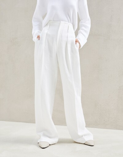 Wide flare trousers White Woman - Brunello Cucinelli