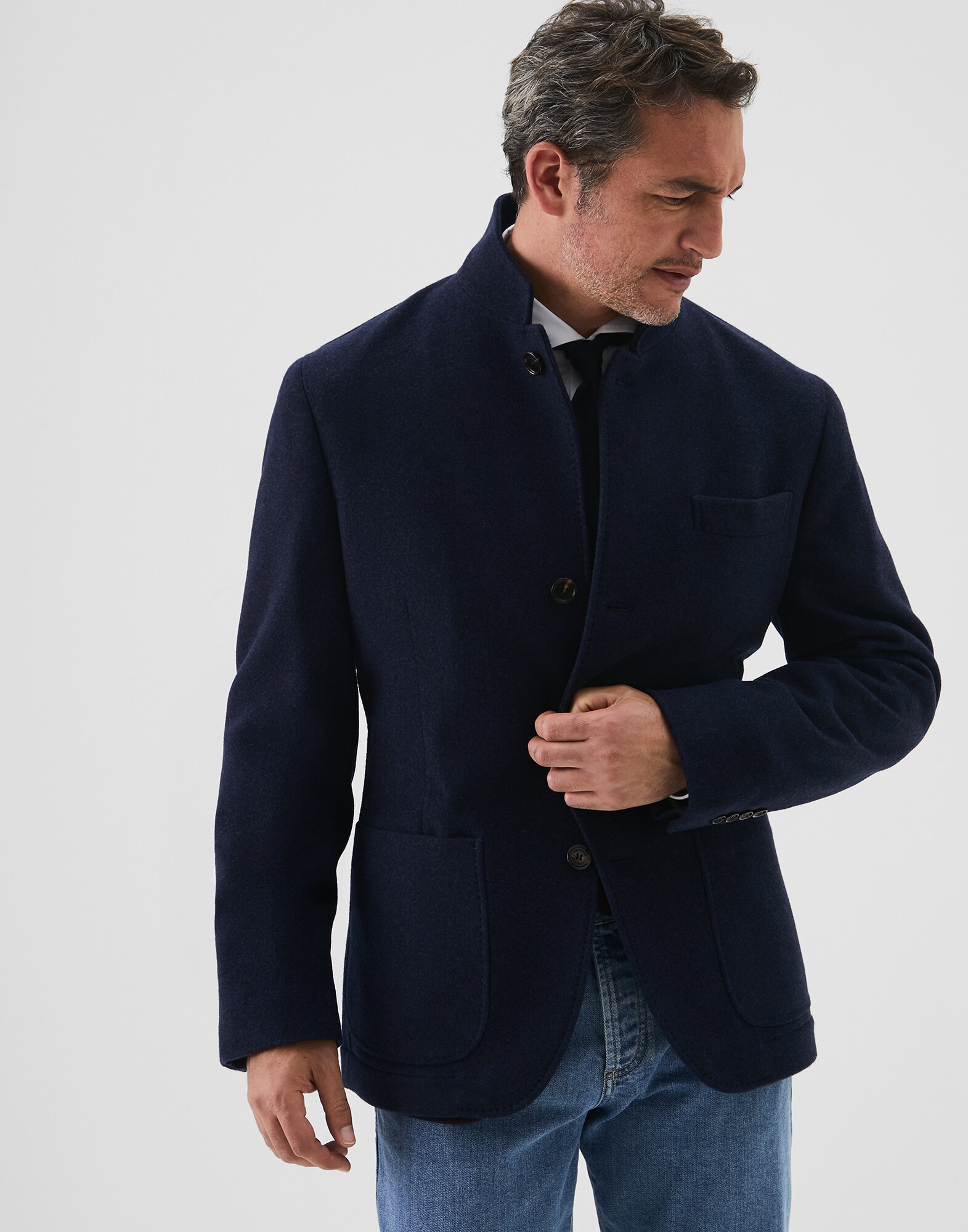 Jacket-style Outerwear Cobalt Man 0 - Brunello Cucinelli