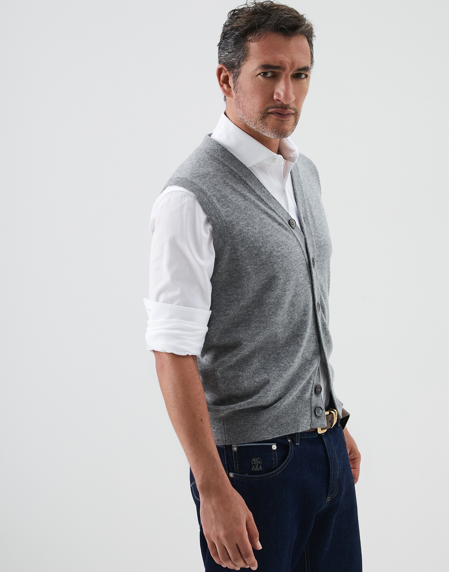 Button-front Cardigan - Front